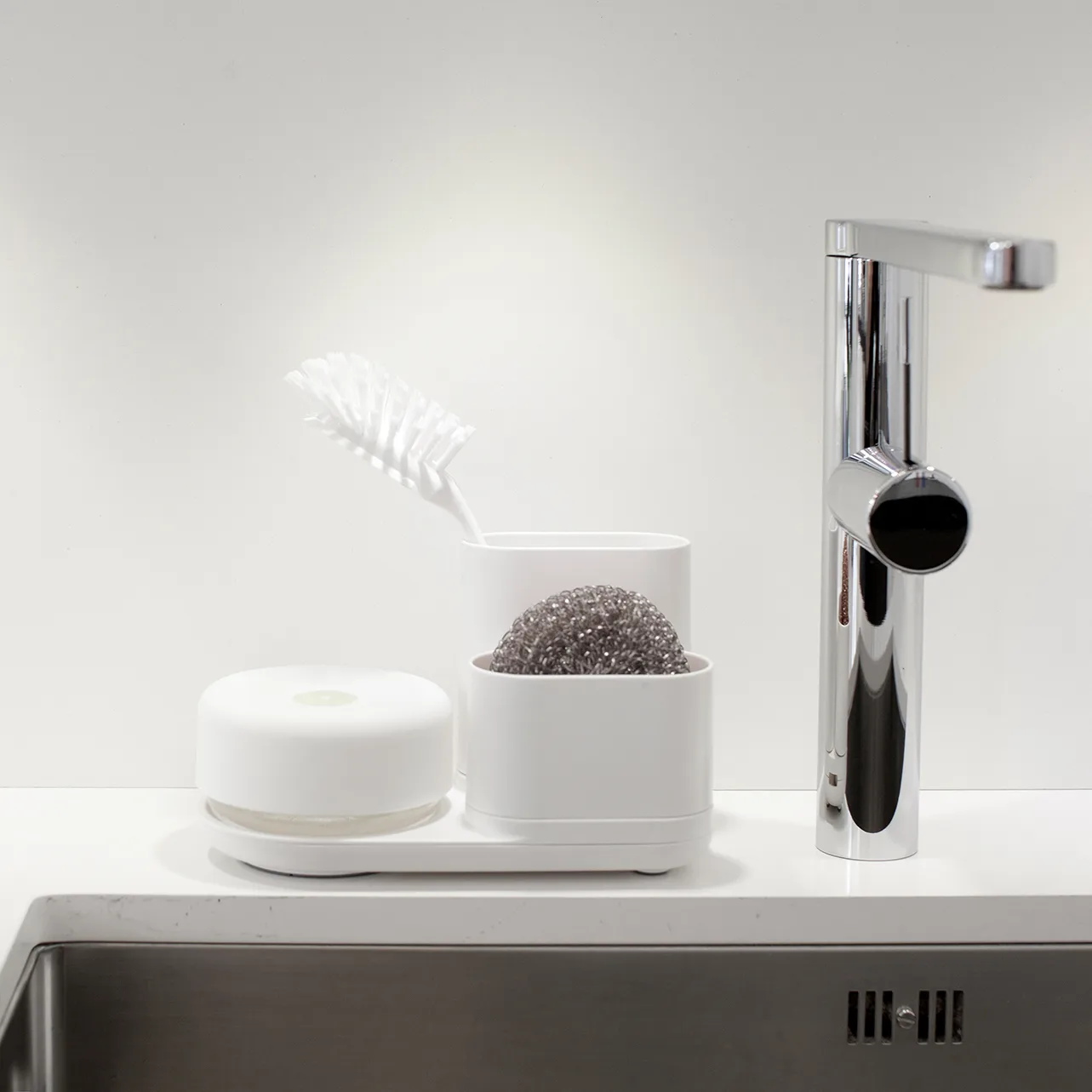 Dishwashing liquid pump with storage rack large, 白色 Bosign