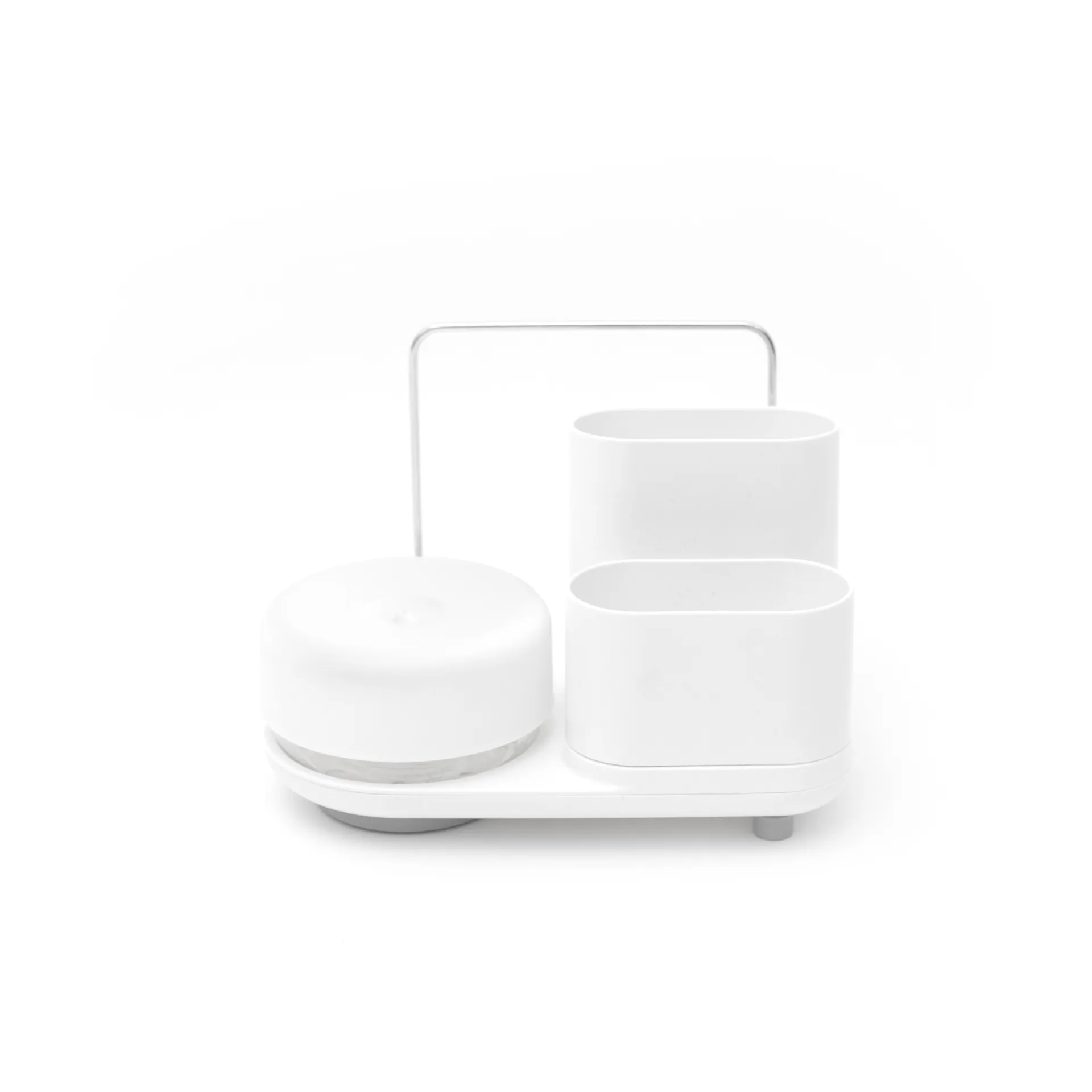 Do-Dish Caddy PLUS dish soap pump with storage, 白色 Bosign