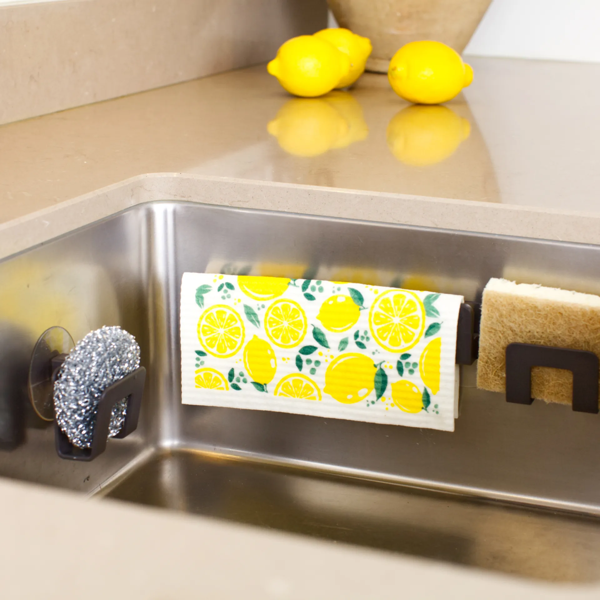 Holder for 抹布洗碗布 和 dish sponge 吸盘, 石墨灰 Bosign