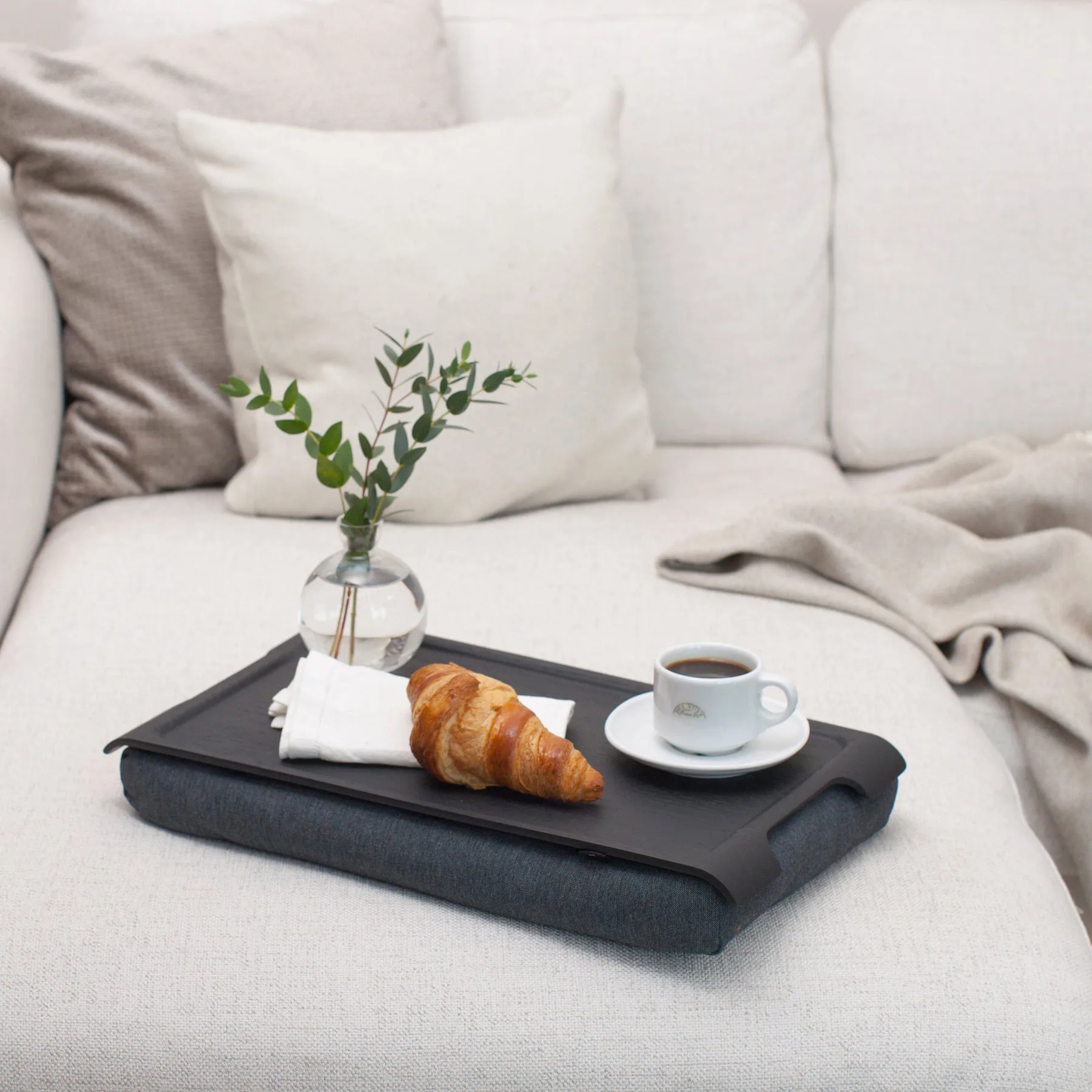 Laptray anti-slip 43x23 cm, 黑色 willow-灰色 Bosign