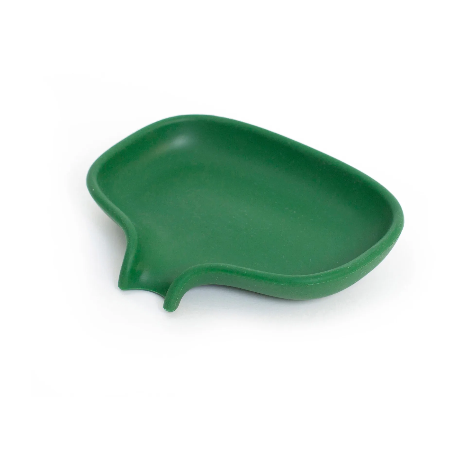 Soap dish with drainage spout silicone, Dark 绿色 Bosign