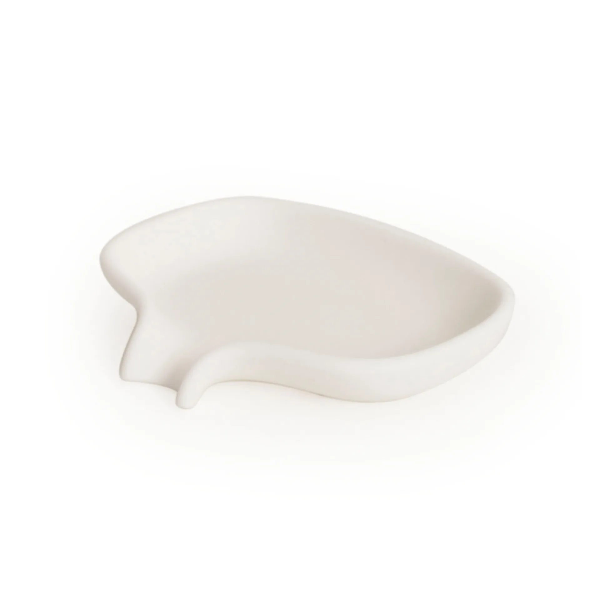 Soap dish with drainage spout silicone, 白色 Bosign