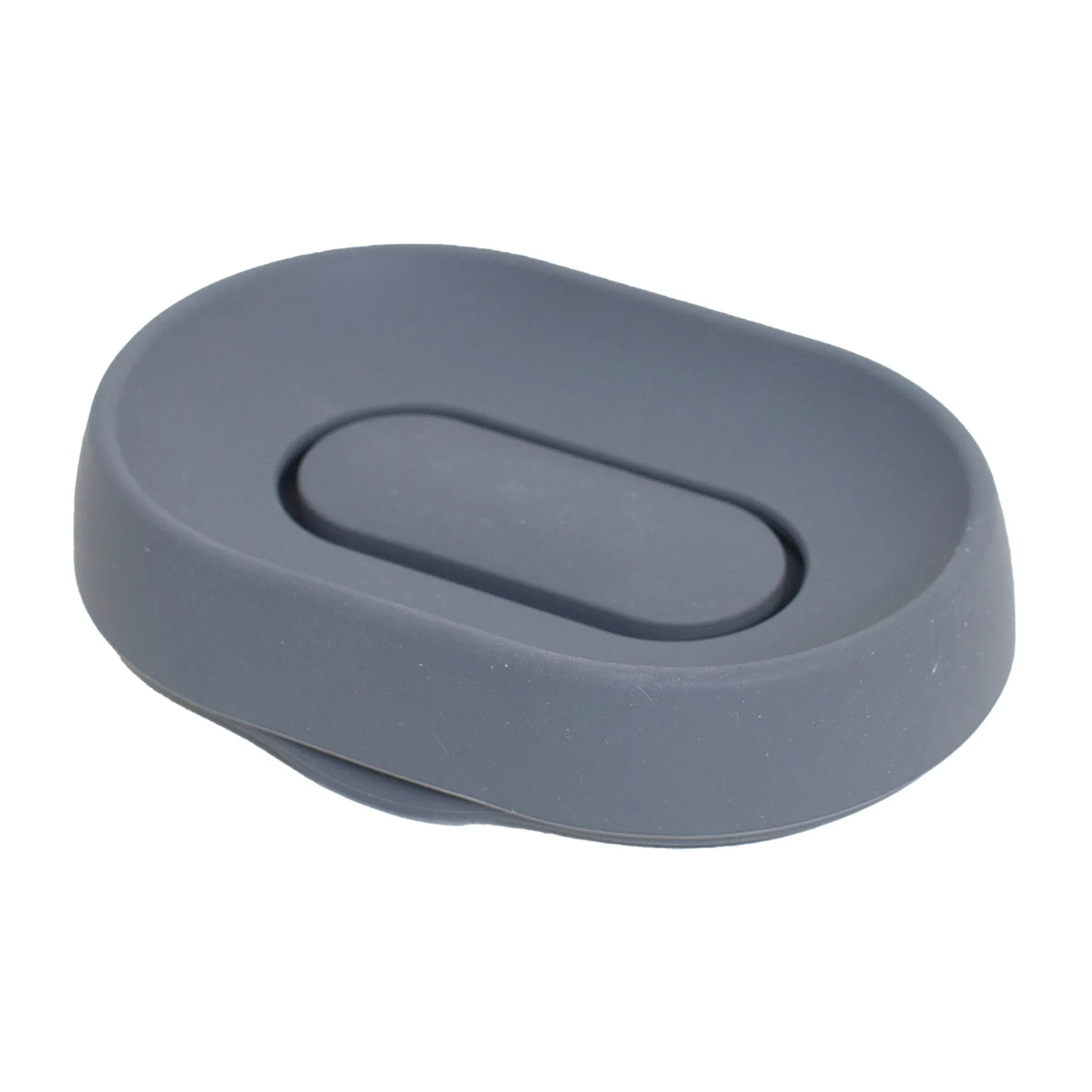 Soap tray with concealed drain spout in silicone - large, 石墨 Bosign