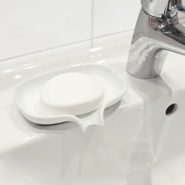 带排水孔陶瓷肥皂碟 - 白色 - Bosign