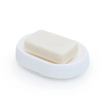 带隐式排水孔硅胶肥皂碟 大号 - 白色 - Bosign