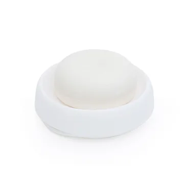 带隐式排水孔硅胶肥皂碟 中号 - 白色 - Bosign