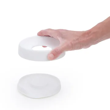 带隐式排水孔硅胶肥皂碟 中号 - 白色 - Bosign