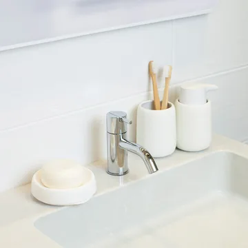 带隐式排水孔硅胶肥皂碟 中号 - 白色 - Bosign
