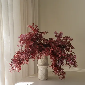 勃艮第红 枫叶 人造花束 - 107cm，4件 - Botané