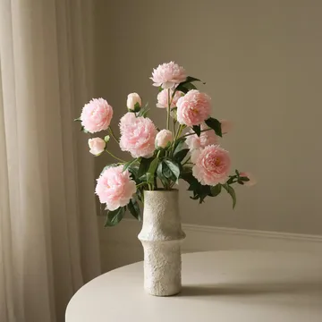 牡丹 仿真花艺术装置 - 中号_粉色_5支装 - Botané
