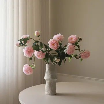牡丹 仿真花艺术装置 - 中号_粉色_5支装 - Botané