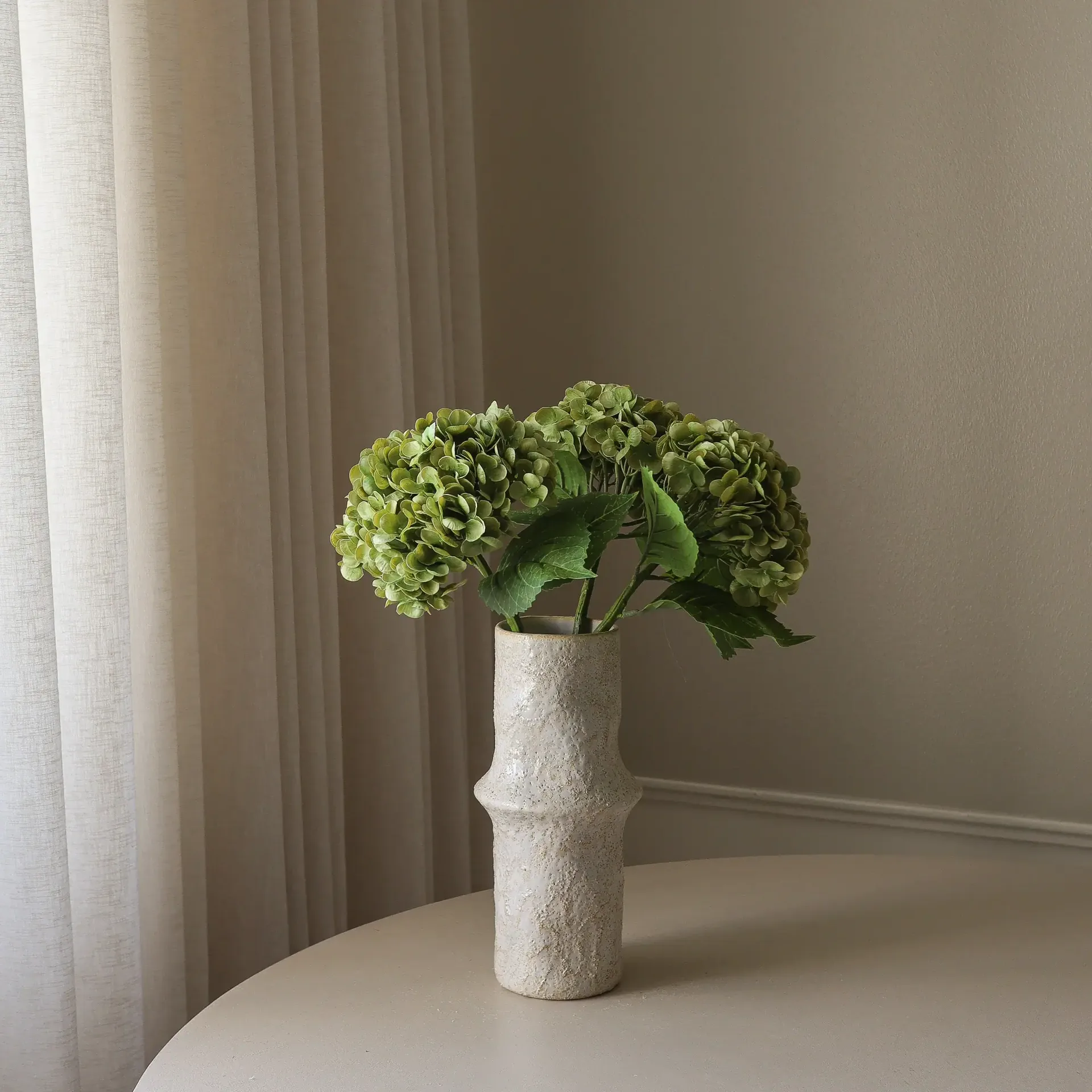 绣球花 仿真花, 苔绿色，51cm，1个 Botané