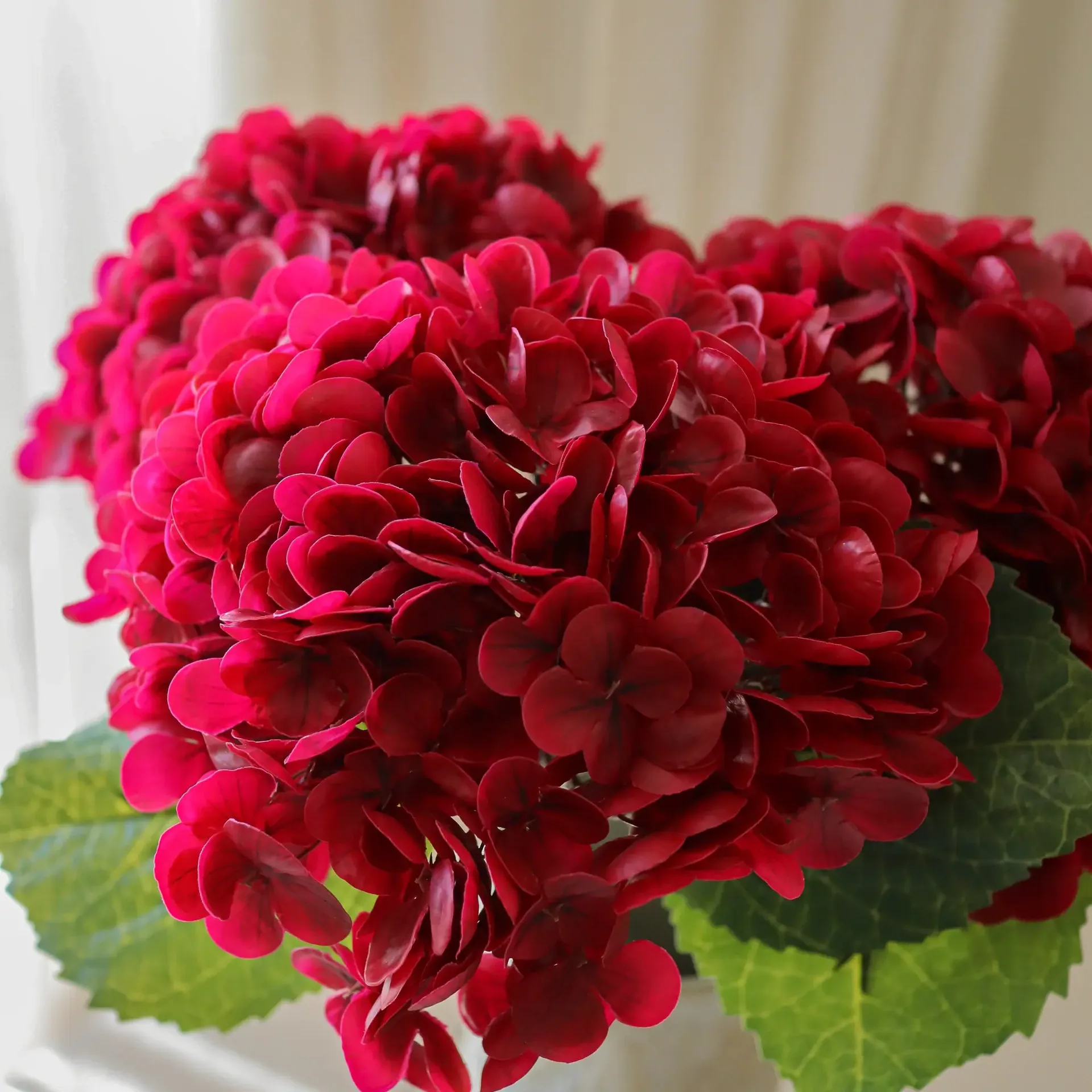绣球花 仿真花, 红色，51cm，1个 Botané