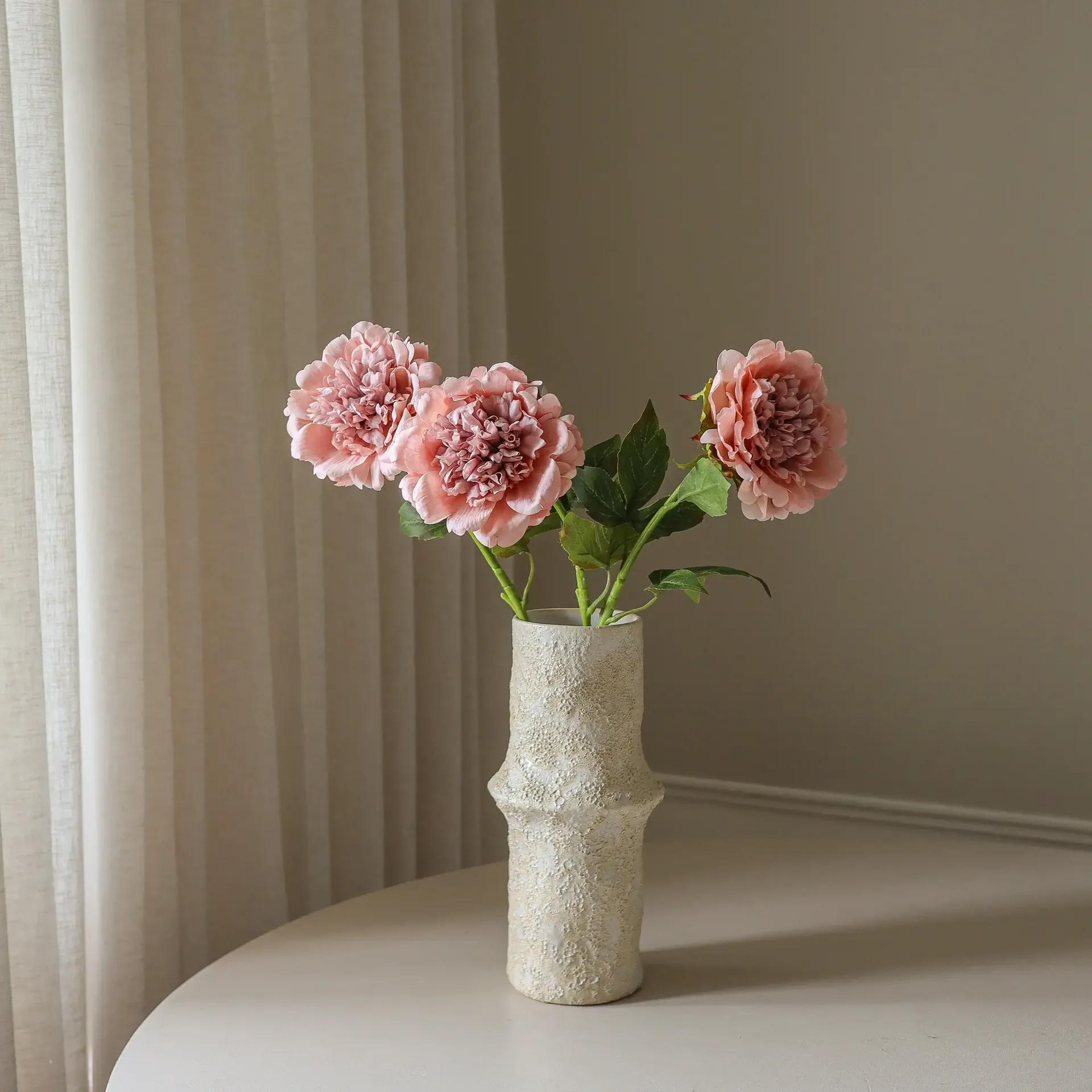 牡丹 人造花, 灰粉色，56cm，1个 Botané
