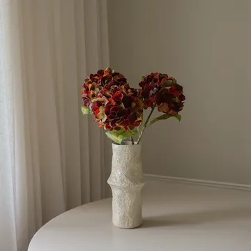 绣球花 仿真花 - 深酒红色，60cm，1个 - Botané