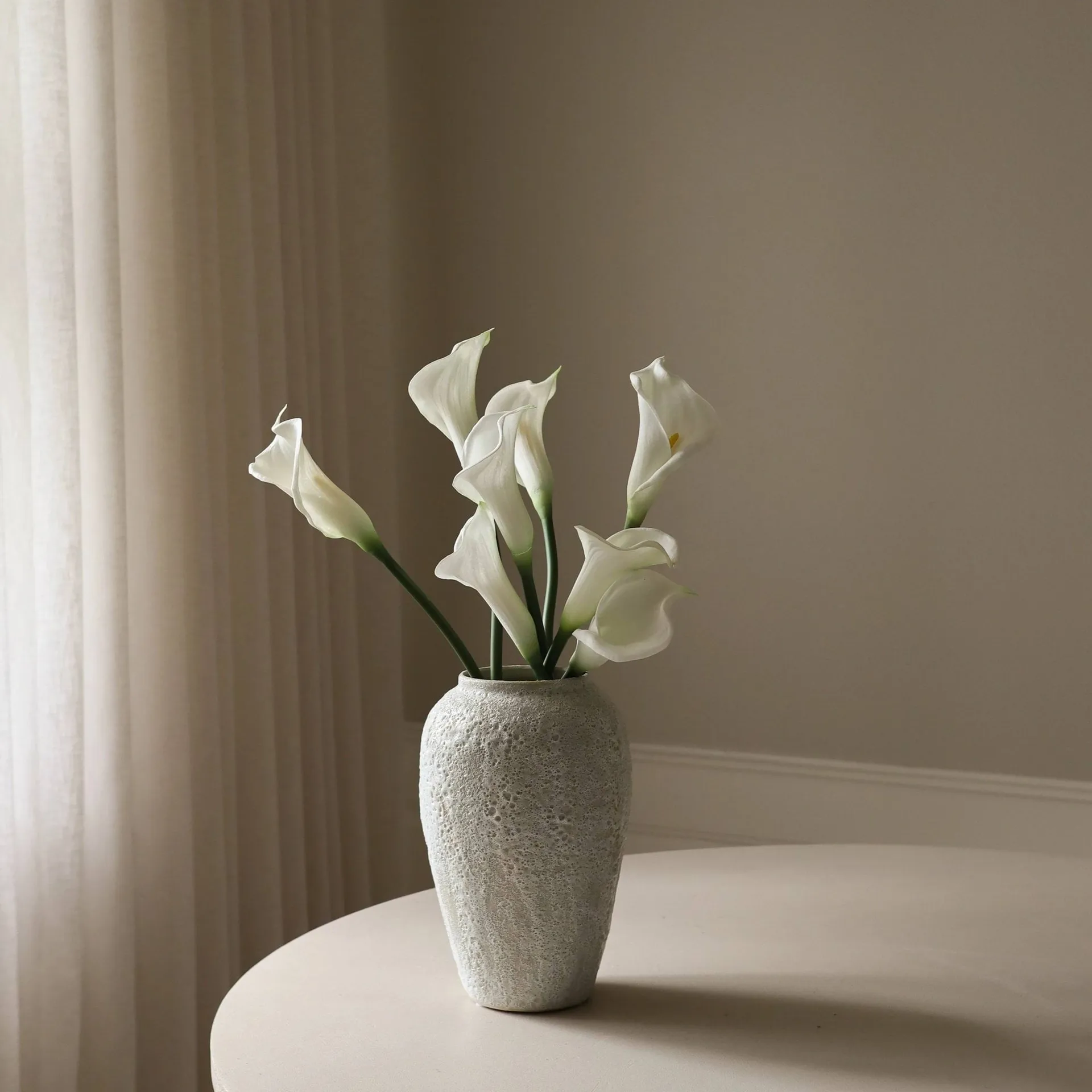 马蹄莲 人造花束, 白色，65cm，8个 Botané