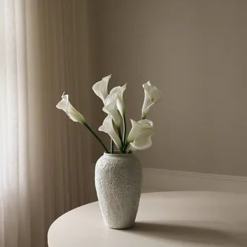马蹄莲 人造花束 - 白色，65cm，8个 - Botané