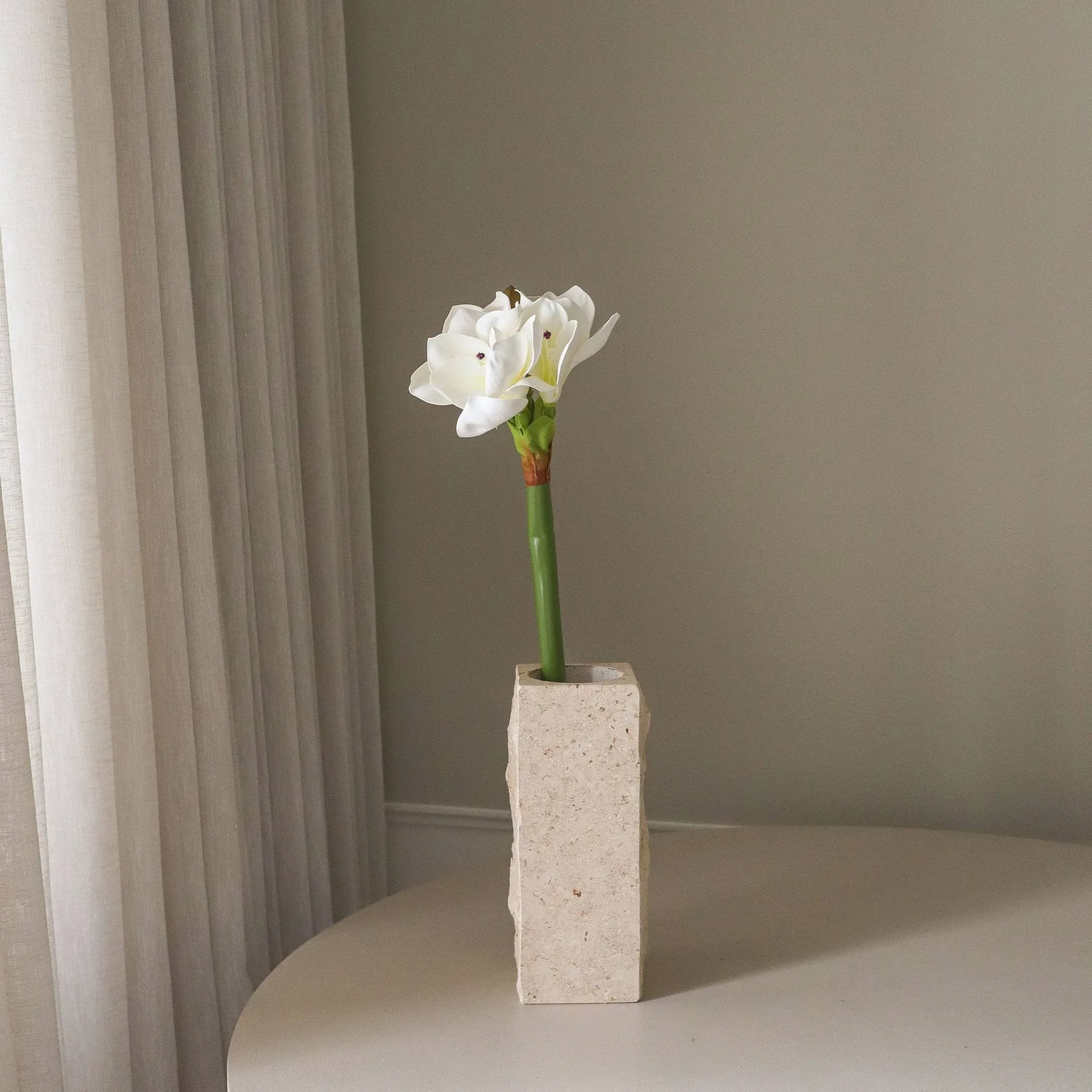 孤挺花 人造花, 白色，73cm Botané