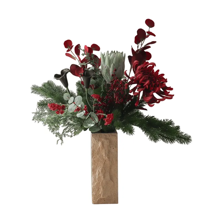 野冬 人造花束 - 帝王花、蜘蛛菊、马蹄莲、尤加利，84cm - Botané