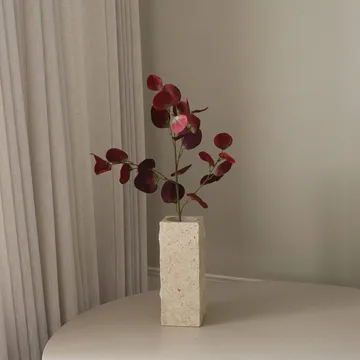 尤加利 人造枝叶 - 勃艮第红色，84cm - Botané
