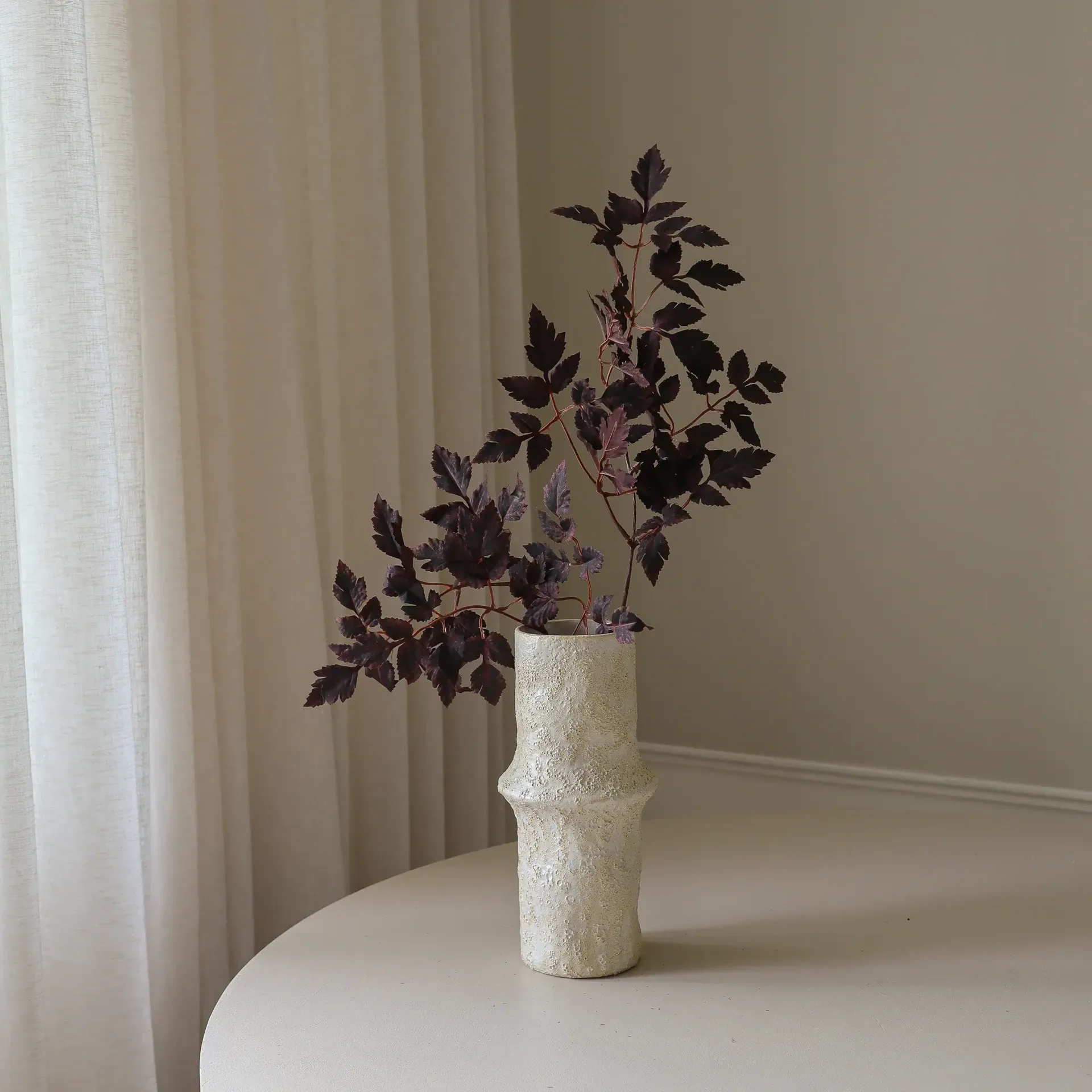 勃艮第李子叶 人造花束, 红色，85cm，1件 Botané