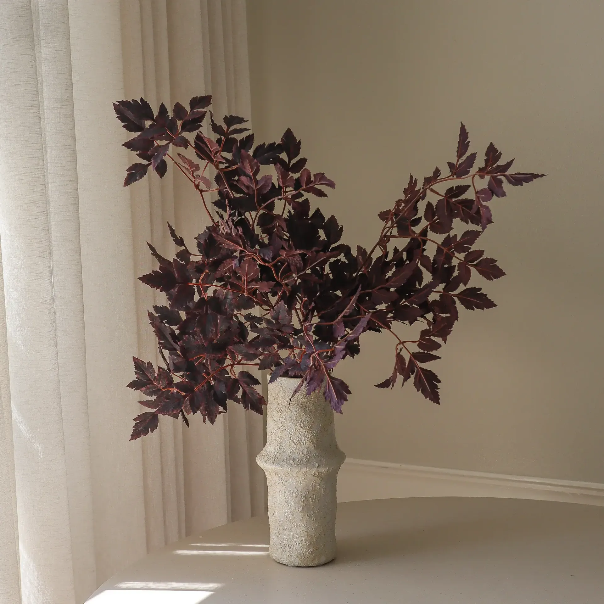 勃艮第李子叶 人造花束, 85cm，4个 Botané