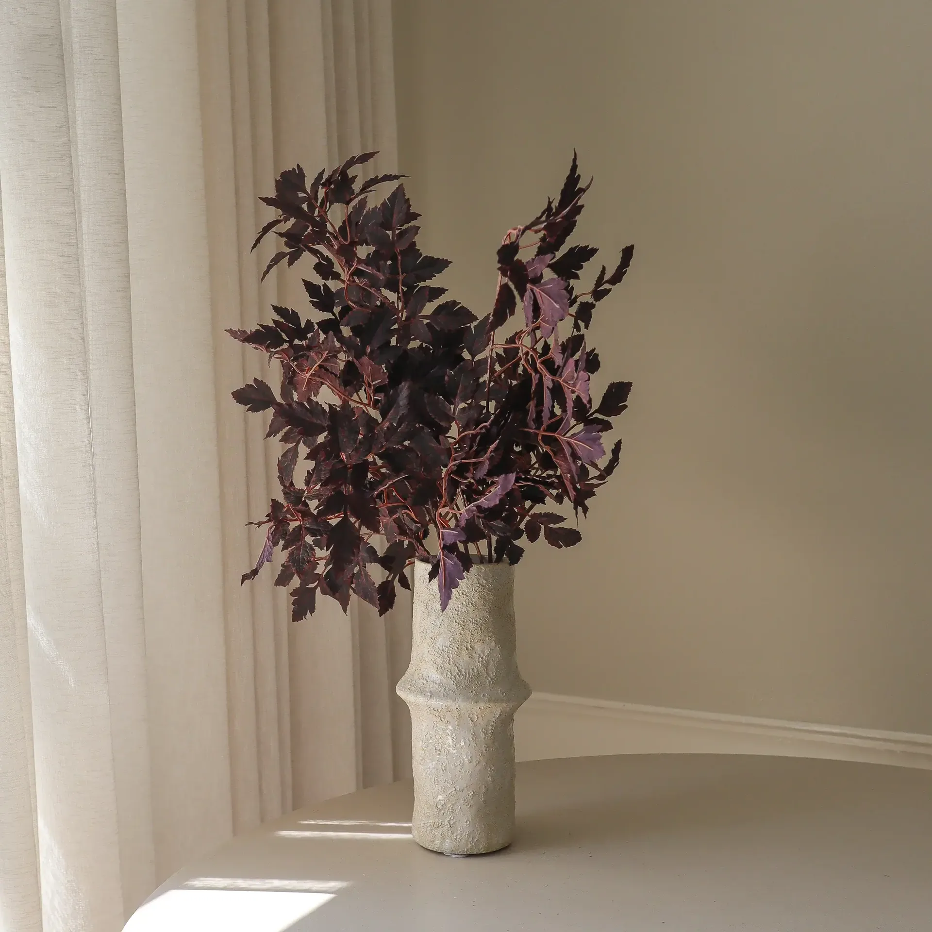 勃艮第李子叶 人造花束, 85cm，4个 Botané