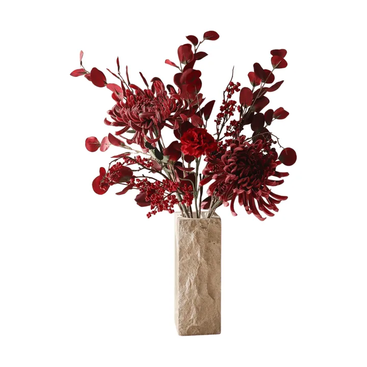 Berry Drama 人造花束 - 蜘蛛菊、康乃馨、尤加利，84cm - Botané