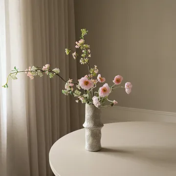 Blossom Veil 粉梦花嫁 仿真花艺术装置 - 虞美人_灰色柳枝 - Botané
