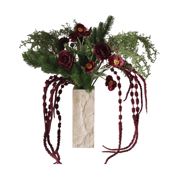 Burnt bloom 人造花束 - 花毛茛、罂粟、葱属、苋科，90cm - Botané