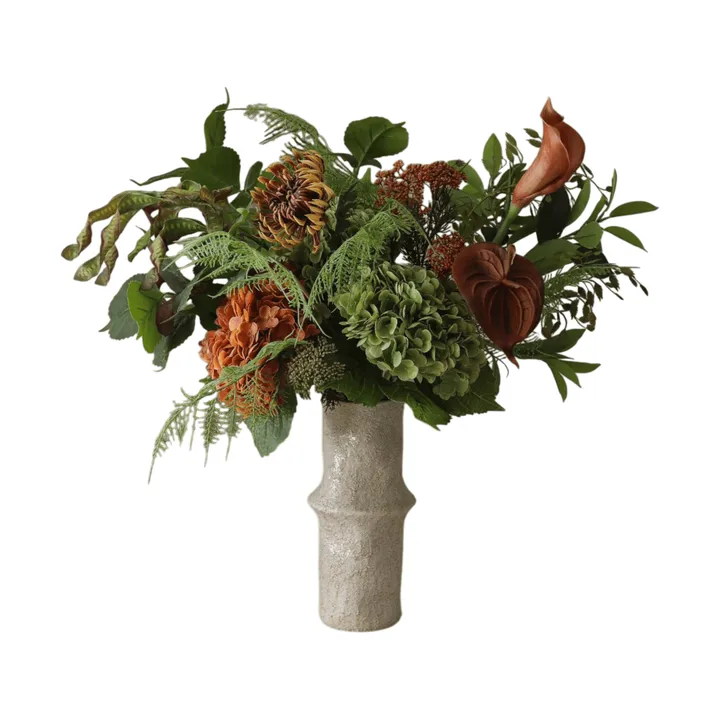 Cedar Grove 仿真花束 - 绣球花-半仙人掌大丽花-马蹄莲，90cm，14件 - Botané