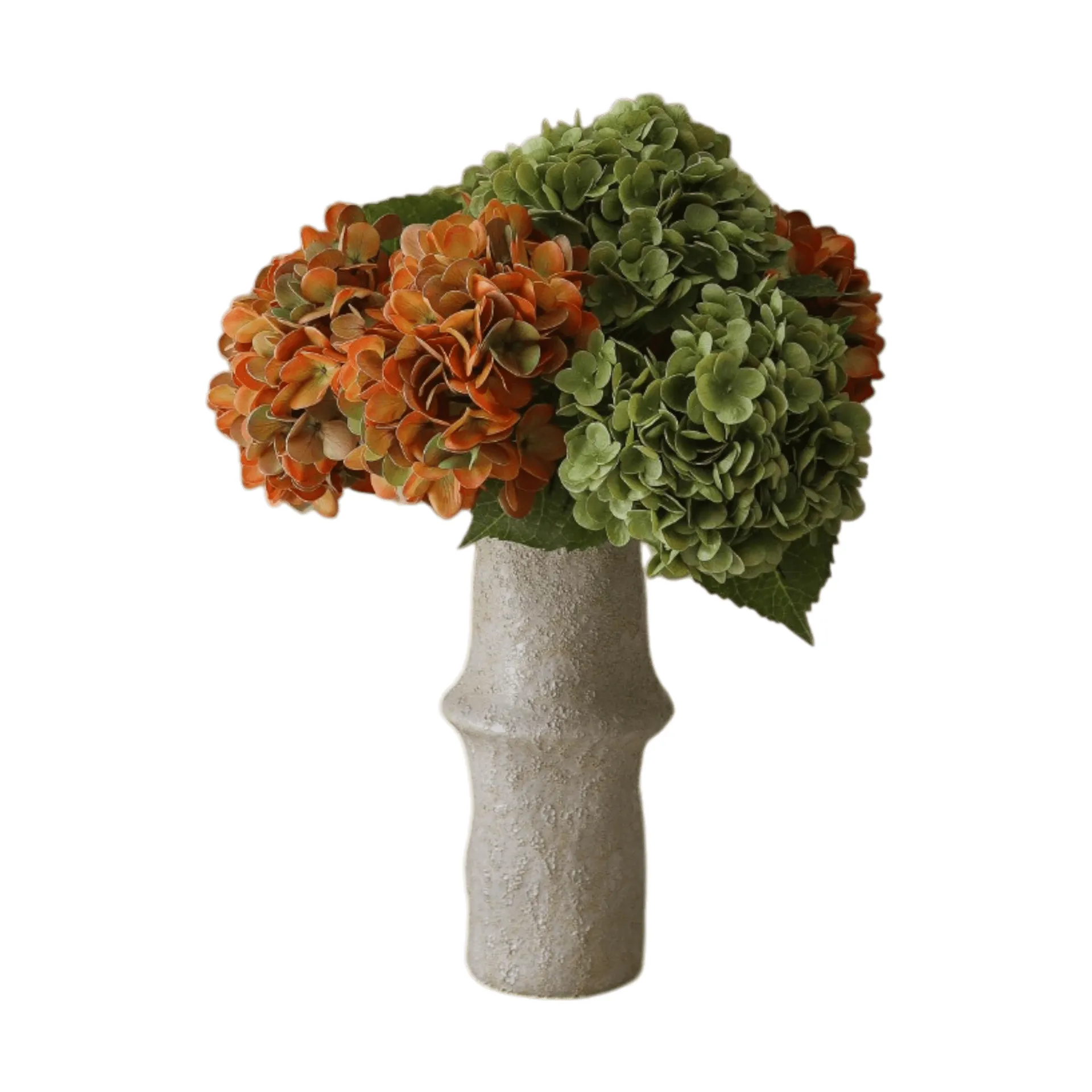 Hydrangea 绣球花 仿真花艺术装置, 铜色，60cm，7个 Botané