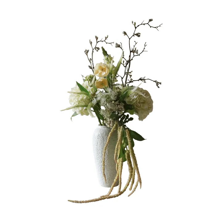 Ivory Cascade 象牙瀑布 仿真花艺术装置 - 雪果枝_樱桃枝_罂粟花_绣球花_13支 - Botané