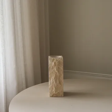 Limestone Edge 大理石花瓶 - 中号，30cm - Botané
