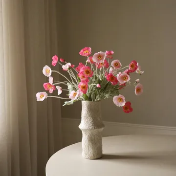 Poppy 虞美人 仿真花艺术装置 - 粉色追踪_浅粉色-粉色_10支装 - Botané