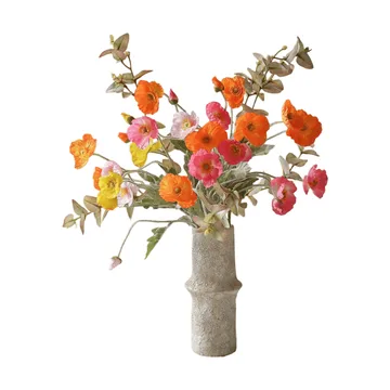 Poppy Spritz 日光虞美人 仿真花艺术装置 - 虞美人-尤加利叶_10支装 - Botané