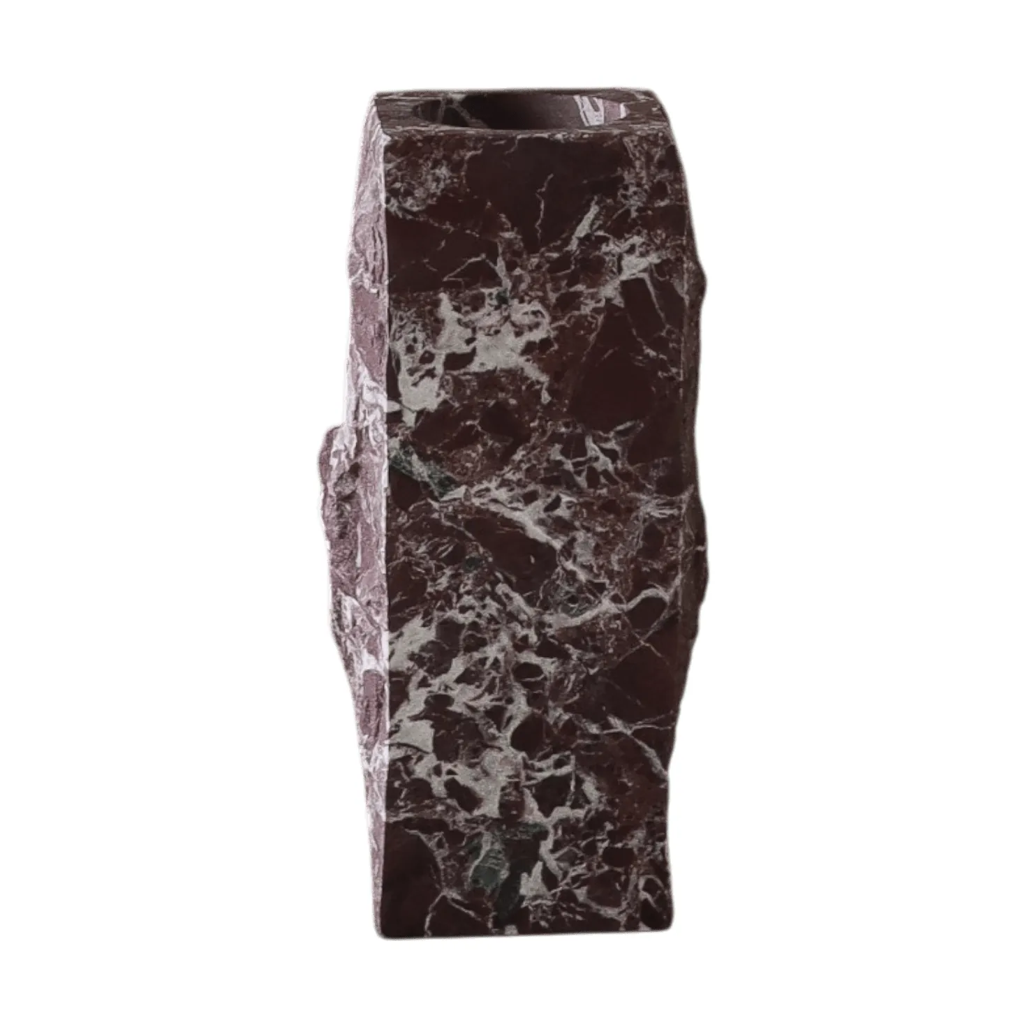 Rosso Levanto Edge 大理石花瓶, 小号，25cm Botané