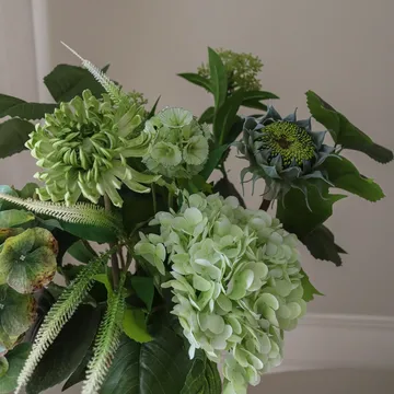 Sage Garden 人造花束 - 绣球花-半仙人掌大丽花 112cm，10件 - Botané