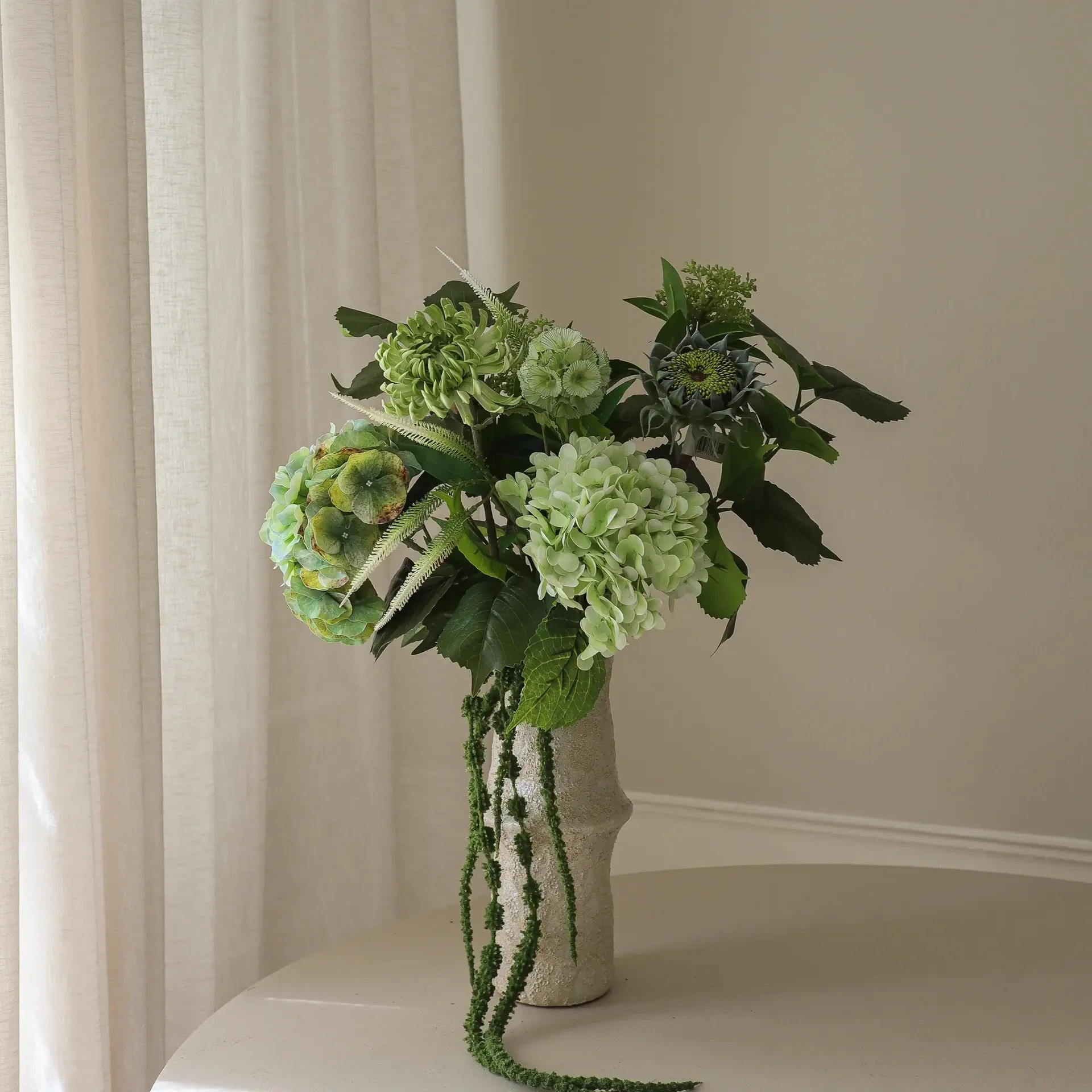 Sage Garden 人造花束, 绣球花-半仙人掌大丽花 112cm，10件 Botané