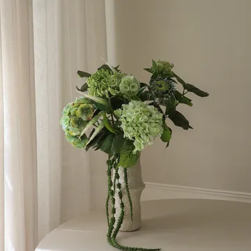 Sage Garden 人造花束 - 绣球花-半仙人掌大丽花 112cm，10件 - Botané