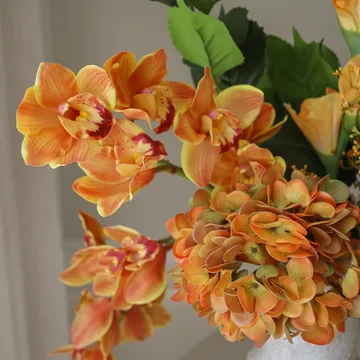 The Orangery 人造花束 - 大花蕙兰-剑兰-绣球花，85cm，10件 - Botané