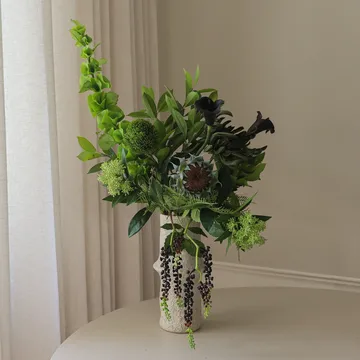 Verdant Noir 人造花束 - 马蹄莲—蜘蛛菊—秋向日葵，92cm，13支 - Botané