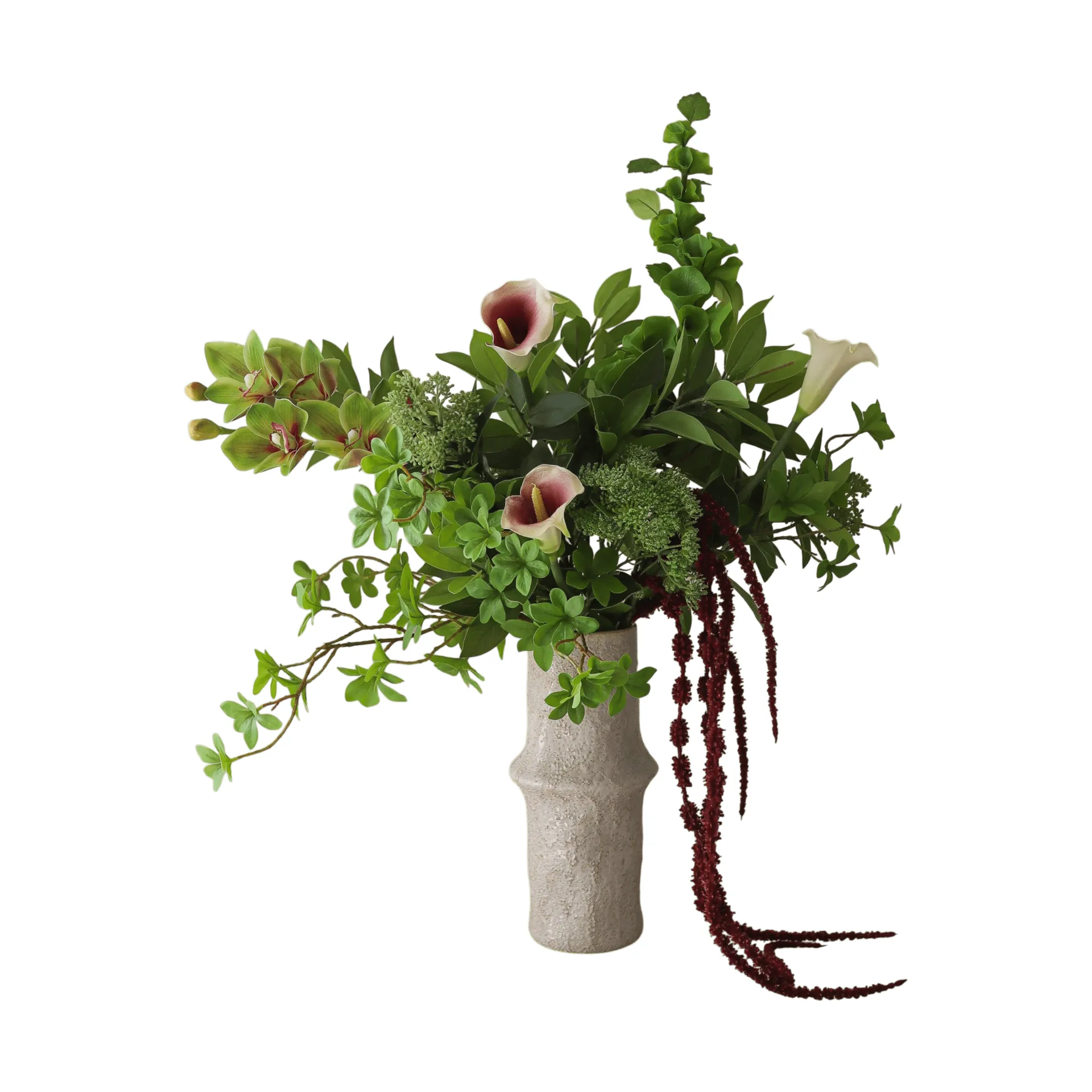 Wild Grove 人造花束, 马蹄莲-蝴蝶兰-野胡萝卜，112cm，16件 Botané