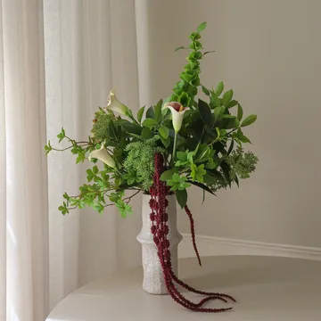 Wild Grove 人造花束 - 马蹄莲-蝴蝶兰-野胡萝卜，112cm，16件 - Botané