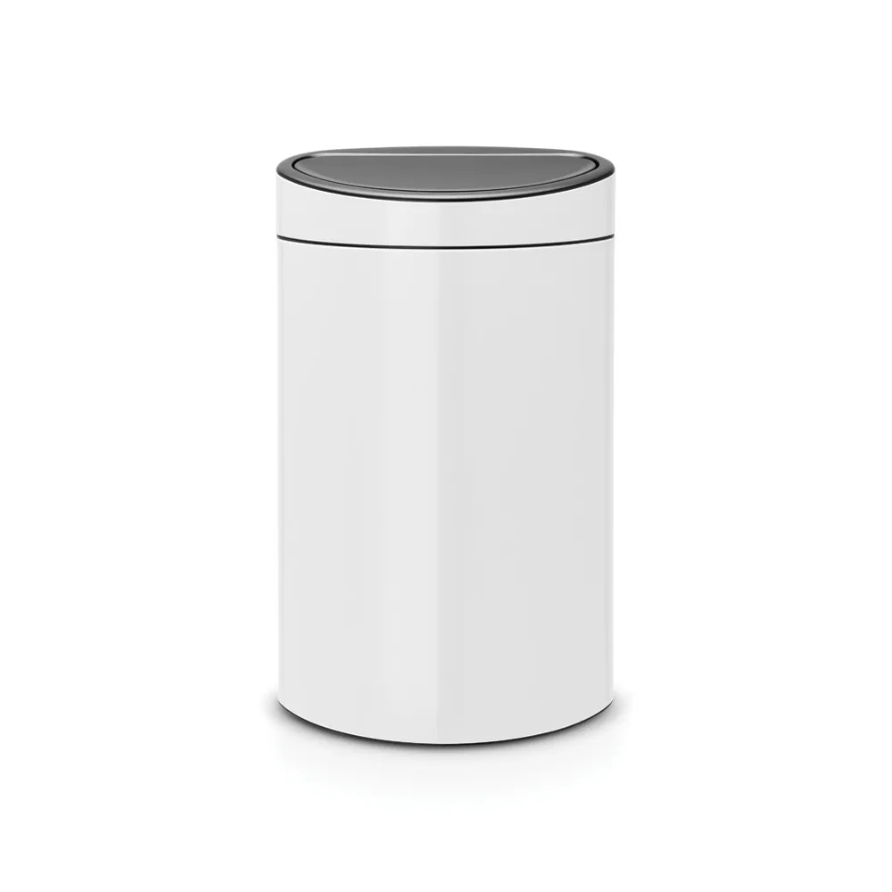 塑料触控垃圾桶 40 L家用厨房分类收纳用品, 白色 Brabantia