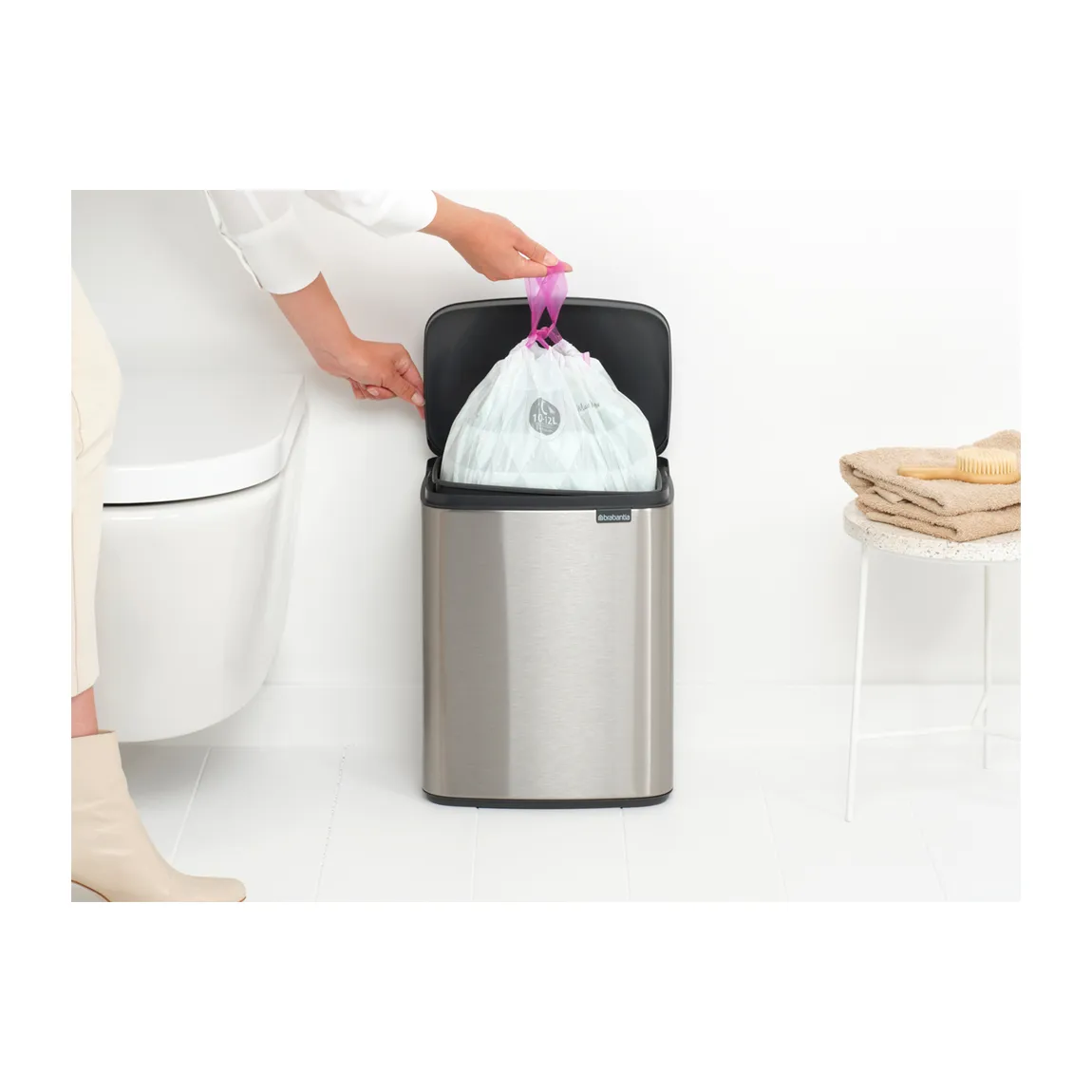 Bo 垃圾桶 12升, 拉丝钢材_哑光 Brabantia