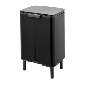 Bo 高款废纸篓12L - 哑光黑色 - Brabantia