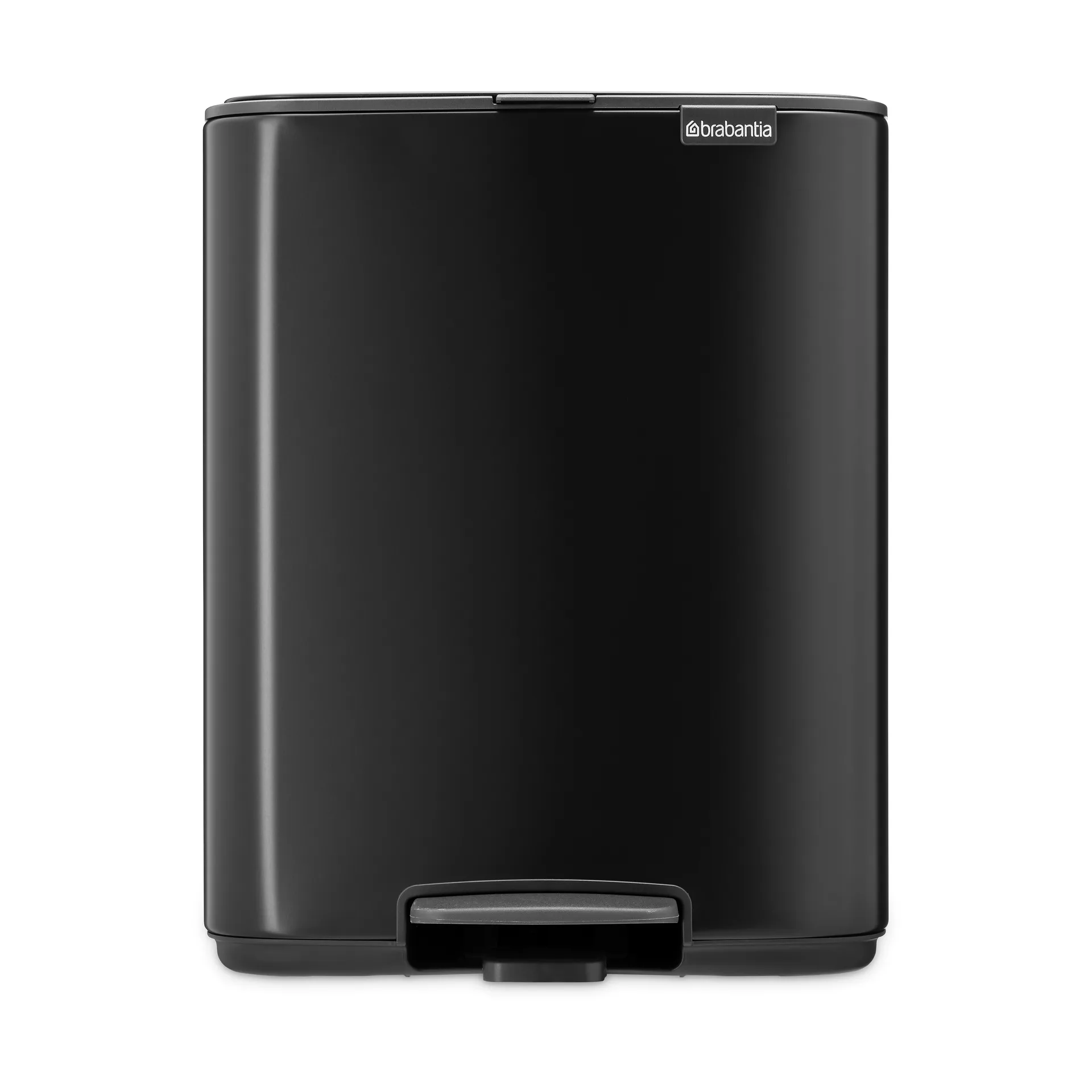 Bo 北欧风格脚踏式垃圾桶12L, 哑光黑色 Brabantia