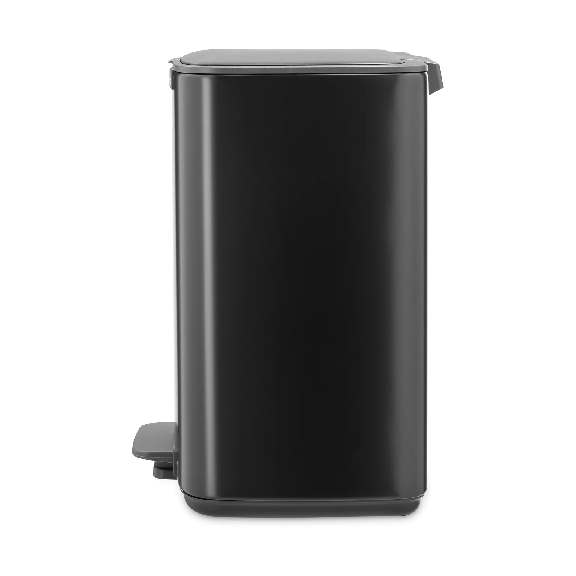Bo 北欧风格脚踏式垃圾桶12L, 哑光黑色 Brabantia