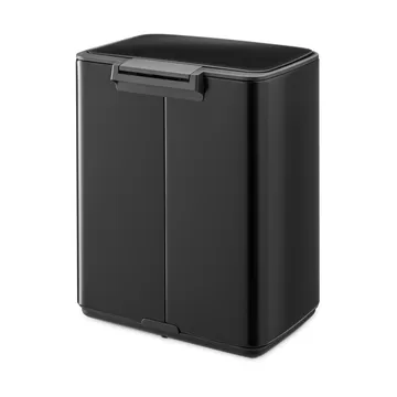 Bo 北欧风格脚踏式垃圾桶12L - 哑光黑色 - Brabantia